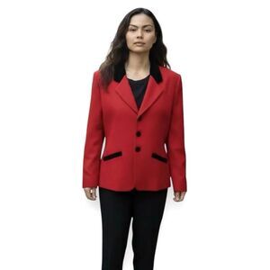 Vintage Pendleton Red Blazer Velvet Collar Size